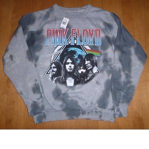 Womens PINK FLOYD band member Tie Dye Sweatshirt Size SM Dark Side of the Moon